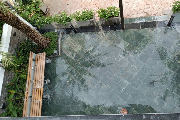 đá xanh rêu mài thô tinh 30x30x2